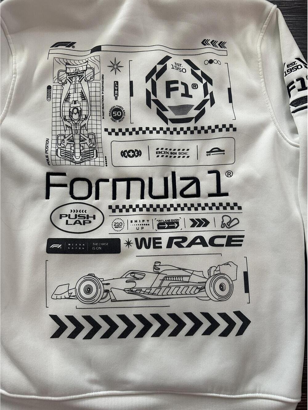 Official authentic F1 racing hoodie size medium cream white - Picture 5 of 5